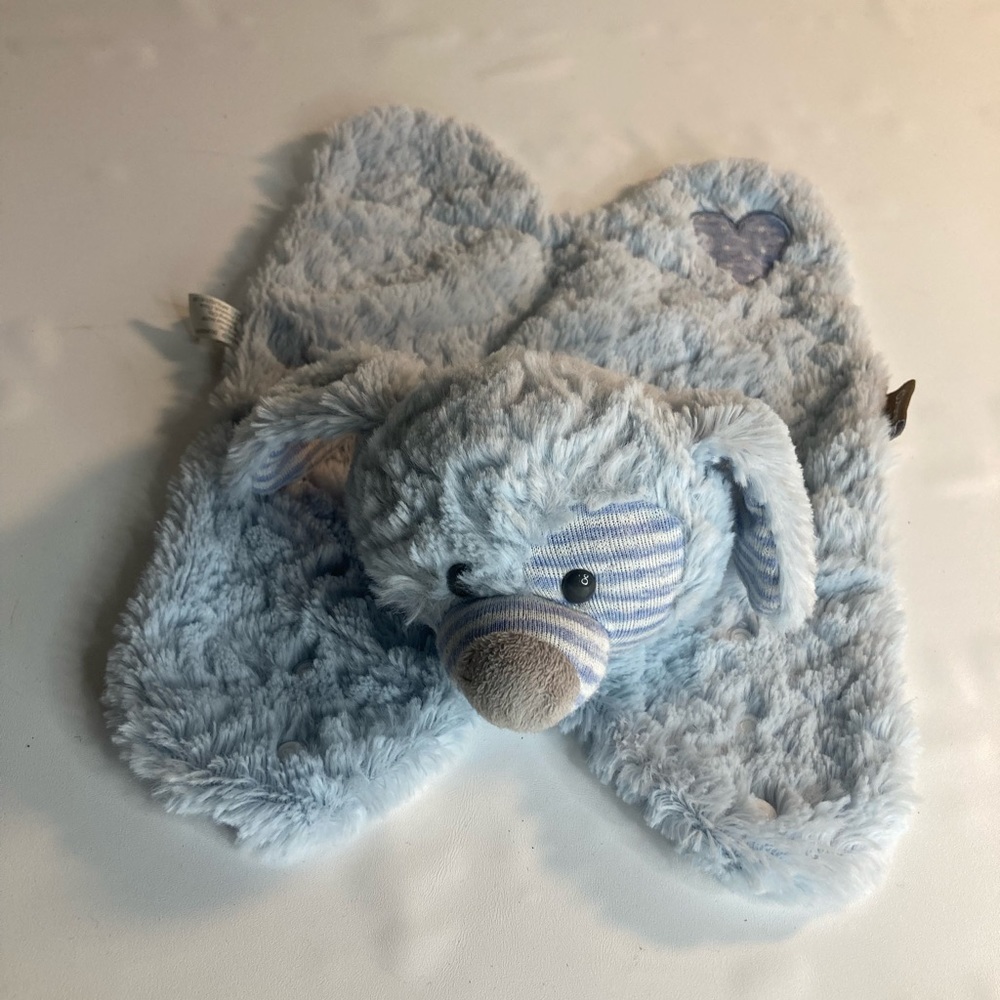 Demdaco baby lovey dog blue plush